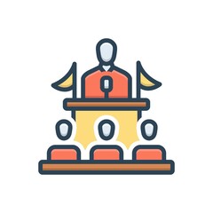 Color illustration icon for senators