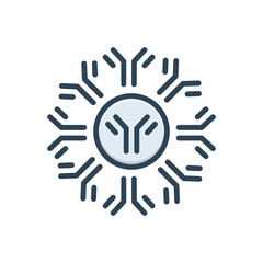Color illustration icon for antibodies