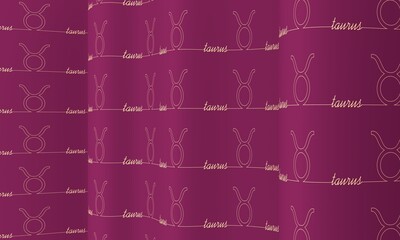 Zodiac symbol icons as texture on waved surface