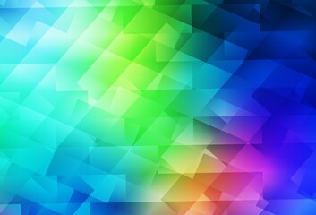 Obraz premium Light Blue, Green vector backdrop with rhombus.