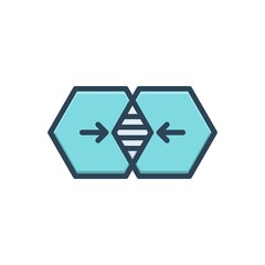 Color illustration icon for implied