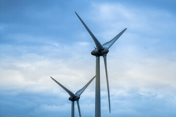 wind turbine and sky