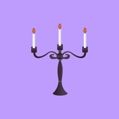 Vintage candle vector clip art