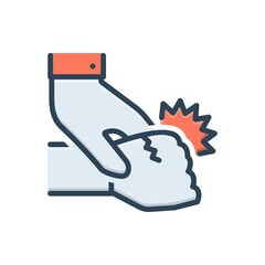 Color illustration icon for their hand