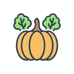 Color illustration icon for vegetable