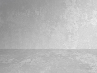 empty gray interior with concrete wall