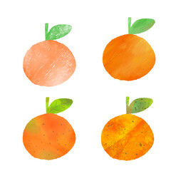 手描き感のあるオレンジ