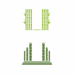 Bamboo Logo Template vector icon illustration design
