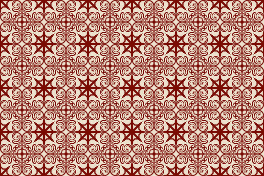 Floral Seamless Pattern Traditional Style