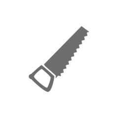 Saw grey icon. Isolated on white background
