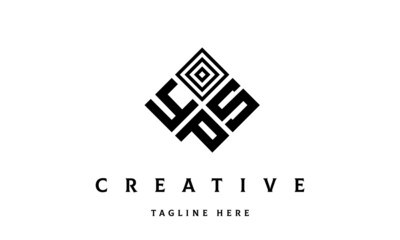 YSP rectangle three latter logo vector