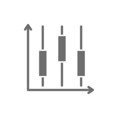 Chart with different levels grey icon. Isolated on white background