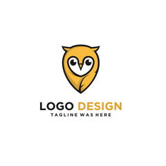 abstract owl logo designs vector