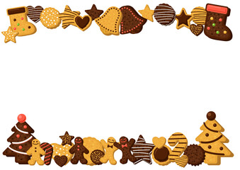 クッキーのクリスマスフレーム