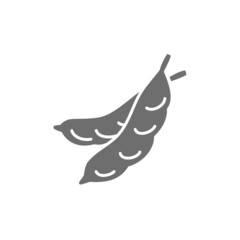 Young peas, vegetable grey icon.