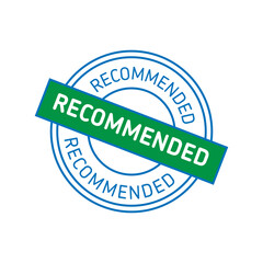 Vector Rubber Stamp of Recommended