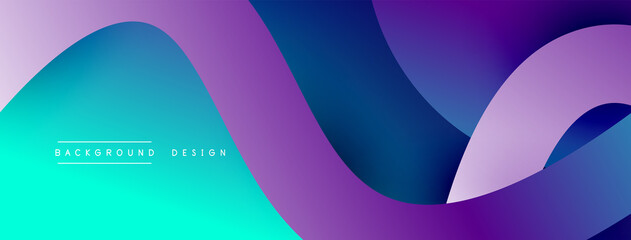 Abstract overlapping lines and circles geometric background with gradient colors