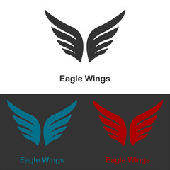 Fototapeta na wymiar two flaps of eagle wings great for logo icon
