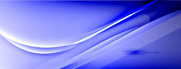 Abstract background - lines composition created with lights and shadows. Technology or business digital template. Trendy simple fluid color gradient abstract background with dynamic