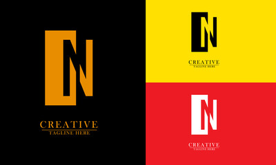 the letter n is elegant and simplecomputer technology icon logos