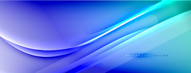 Abstract background - lines composition created with lights and shadows. Technology or business digital template. Trendy simple fluid color gradient abstract background with dynamic