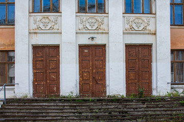 Historic school building in Drohobych. Ukraine 