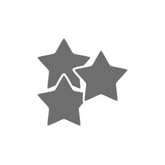 Stars, best choice, positive feedback grey icon.