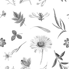 White floral wallpaper design vector
