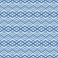 Japanese Zigzag Diamond Vector Seamless Pattern