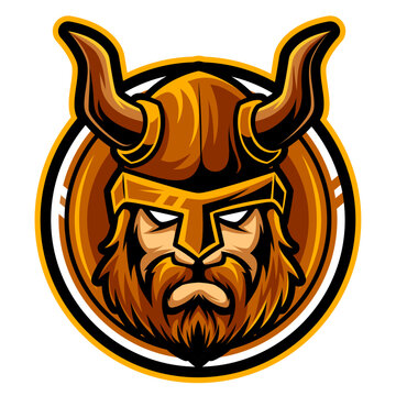 : head viking , mascot esports logo vector illustration