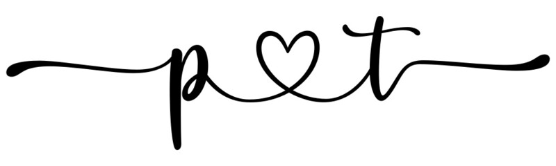 pt, tp, letters with heart Monogram, monogram wedding logo. Love icon, couples Initials, lower case, connecting HEART, home decor,