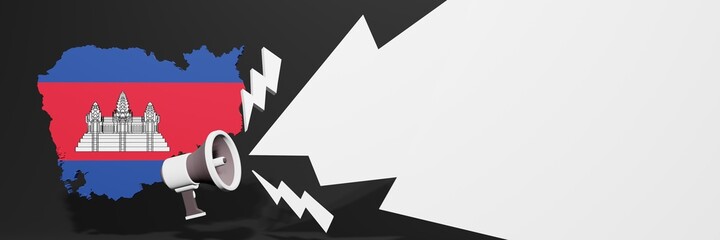 Black Friday banners for business and year-end discounts to increase sales or turnover in the country of Cambodia in 3d rendering
