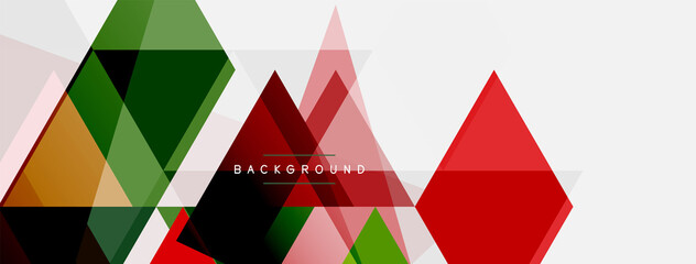 Color triangles composition, geometric abstract background. Techno or business concept, pattern for wallpaper, banner, background, landing page