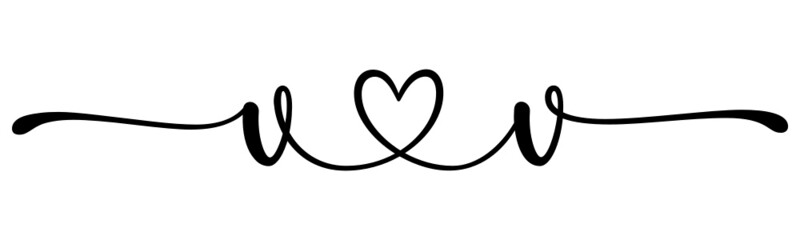 vv, vv, letters with heart Monogram, monogram wedding logo. Love icon, couples Initials, lower case, connecting HEART, home decor,