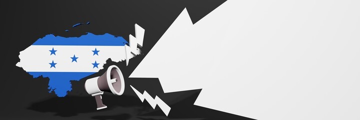 Black Friday banners for business and year-end discounts to increase sales or turnover in the country of Honduras in 3d rendering