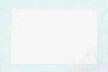 リングノート、ルーズリーフの白い文字入れスペース/ファンシーで可愛い背景画像