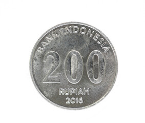 Indonesian Coin - 200 Rupiah Isolated on white