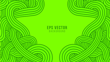 Green wavy lines abstract background with hand drawn outline style. can use for poster, business banner, flyer, advertisement, brochure, catalog, web, site, website, presentation, book cover, leaflet