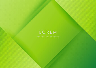 Abstract green gradient geometric diagonal background.