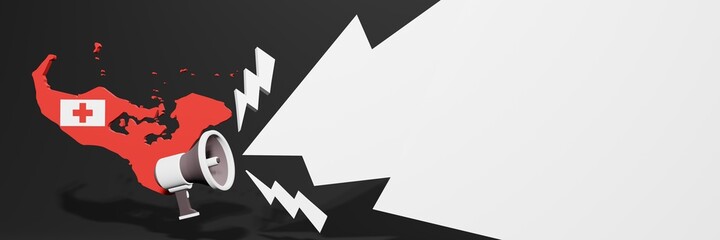 Black Friday banners for business and year-end discounts to increase sales or turnover in the country of Tonga in 3d rendering
