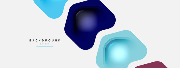 Color arrow shapes on white backdrop. Minimal geometric abstract background. Vector illustration for wallpaper banner background or landing page