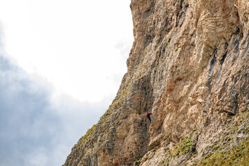 mountain climber in the alps