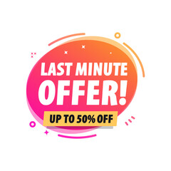 Last Minute Offer Up To 50% Off Shopping Label