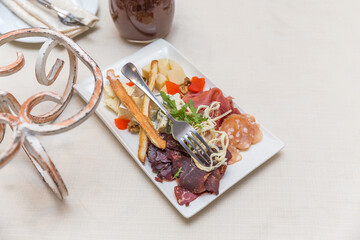 salad with salmon and avocado