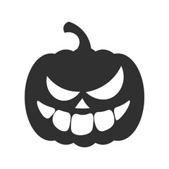 Halloween Pumpkin Icon in Flat Design Jack O 'Lantern