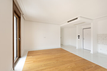 Empty open plan apartment interior