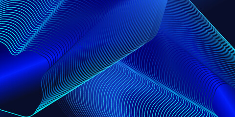Abstract Blue Background With Line