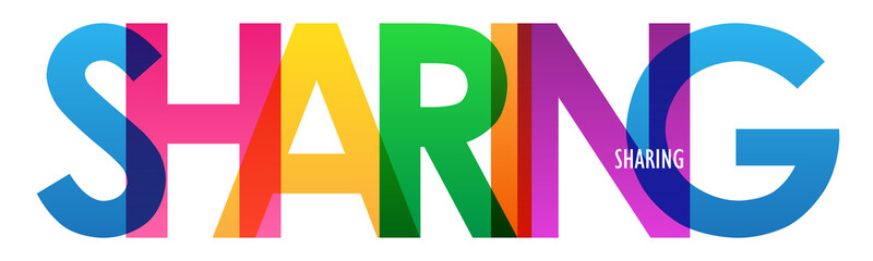 Fototapeta premium SHARING colorful vector typography banner on white background