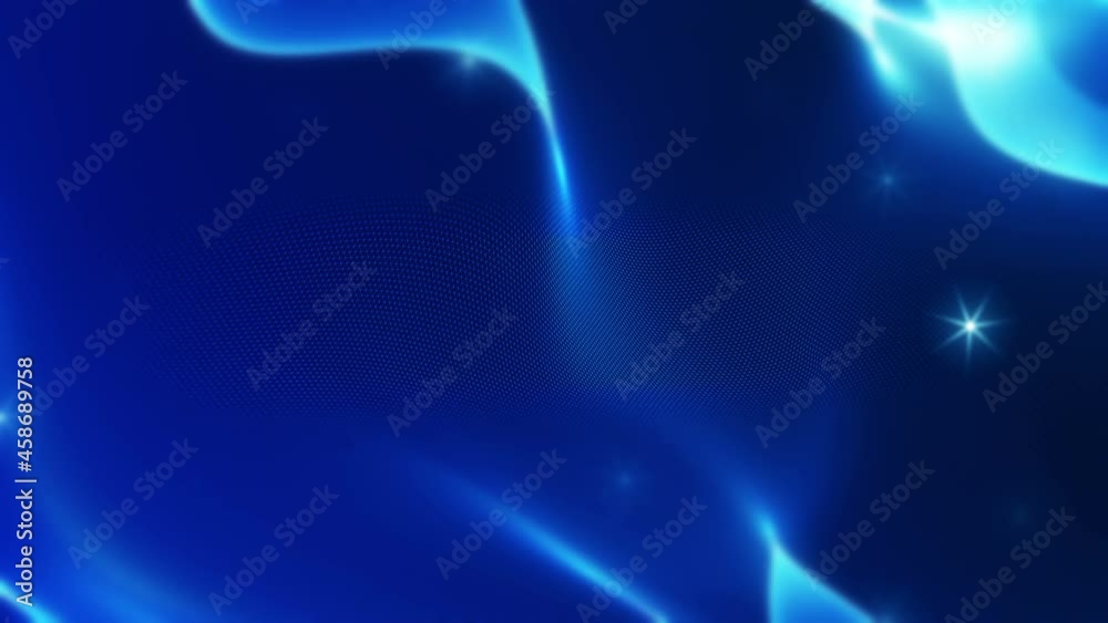 Canvas Prints christmas abstract wavy curves with twinkling stars on blue background.. 4k uhd 3d video looping blu