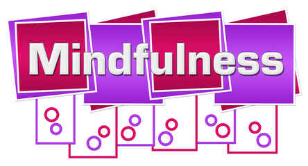 Mindfulness Pink Purple Squares Stripes Dots Bottom 